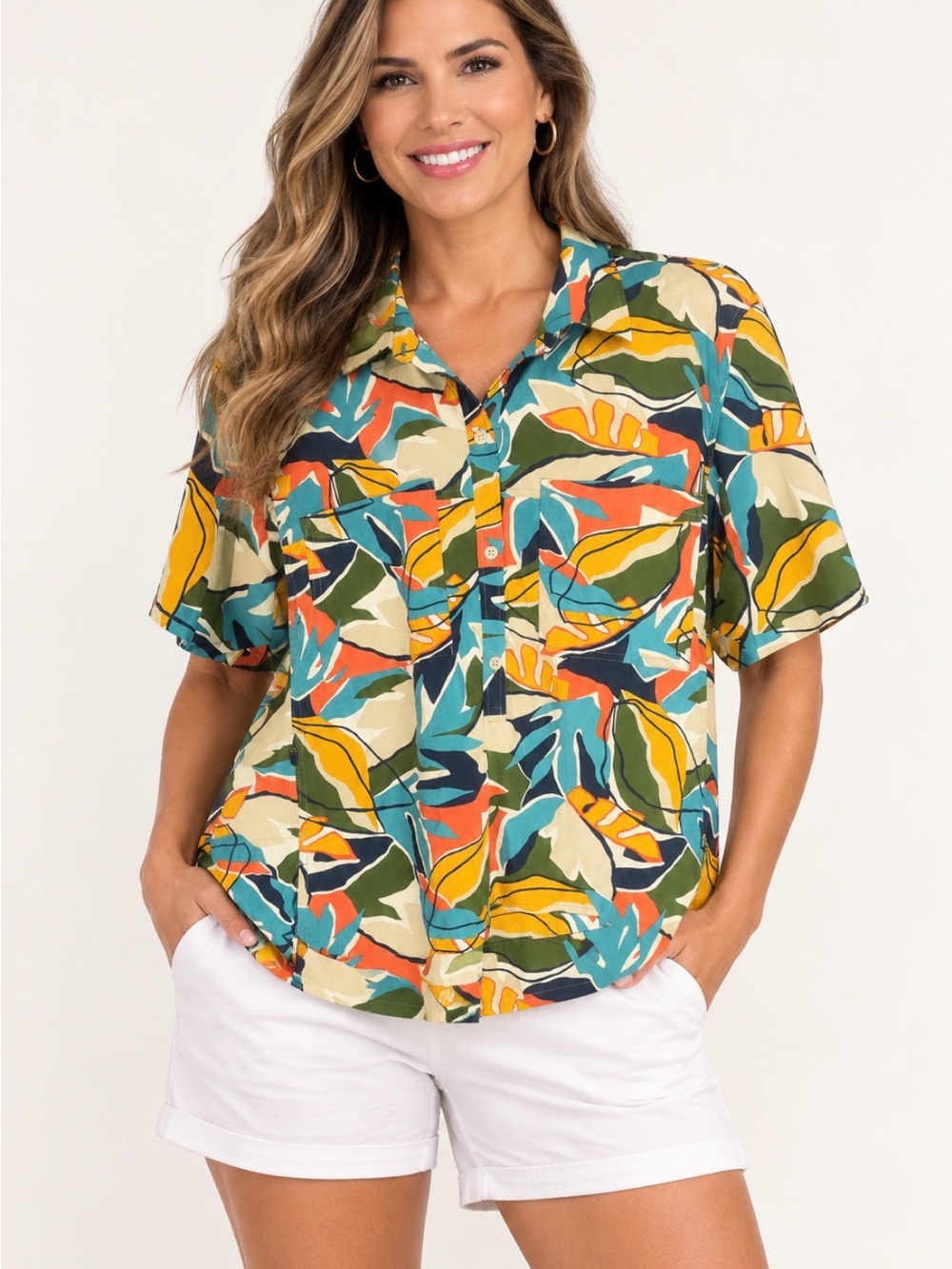 REI Co-op Trailmade Shirt Large All Over Floral Abstract Sz 3XL